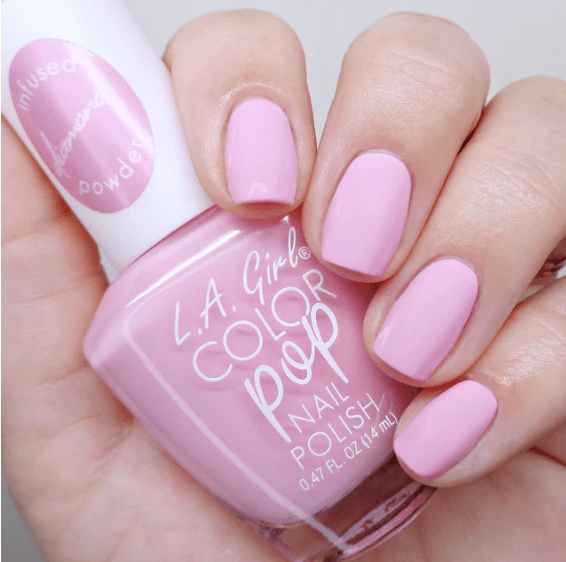 Glamour Us_L.A. Girl_Nails_Color Pop Nail Polish_Cupcake Pink_GNL888