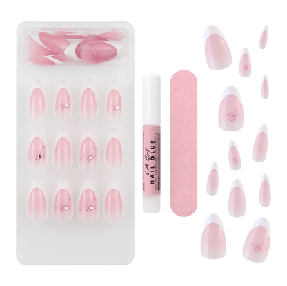 Glamour Us_L.A. Girl_Nails_Oh So Shiny Nail Fx Glue-on Nail Tips - Bowtastic__GNT800 The best affordable Latina and Mexican makeup, beauty and cosmetics supply store in Chula Vista, San Diego