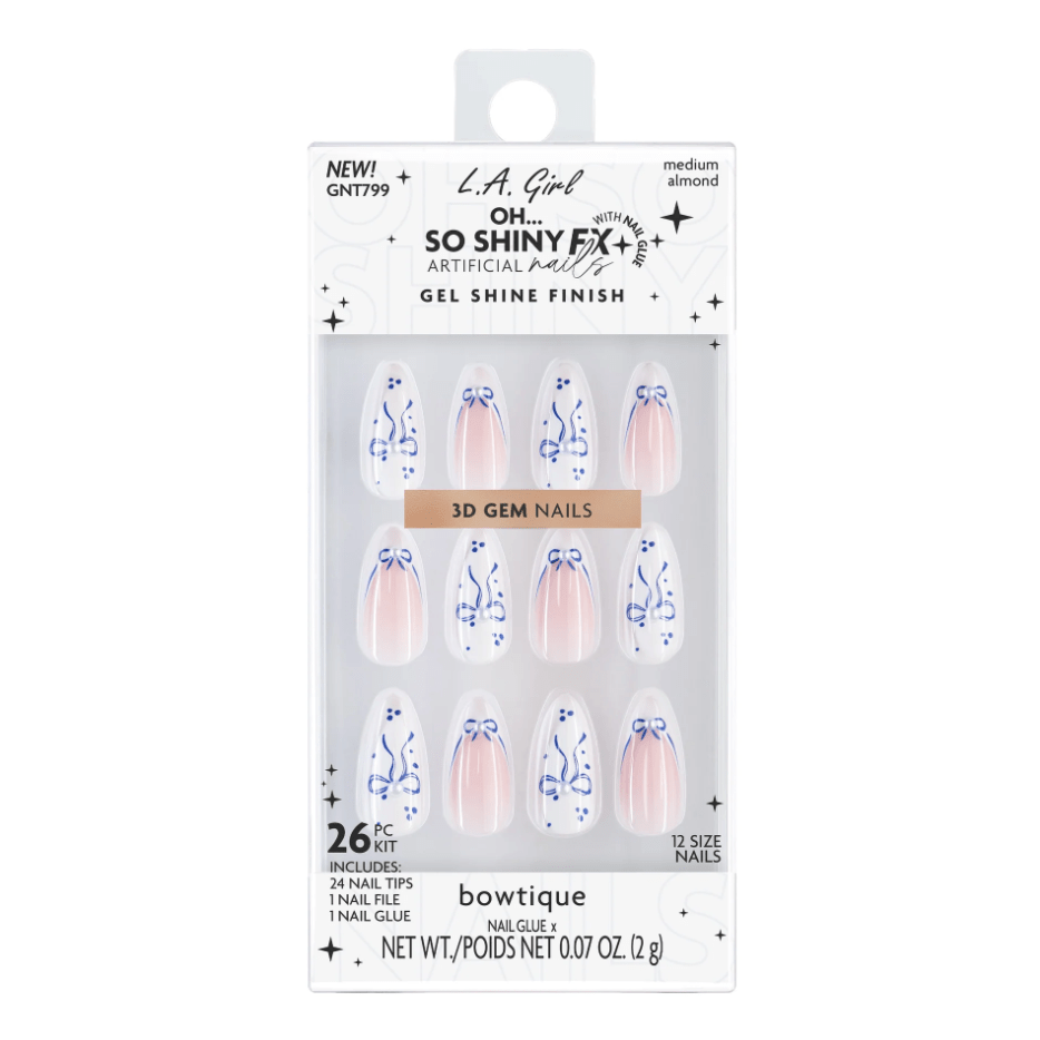 Glamour Us_L.A. Girl_Nails_Oh So Shiny Nail Fx Glue-on Nail Tips - Bowtique__GNT799 The best affordable Latina and Mexican makeup, beauty and cosmetics supply store in Chula Vista, San Diego