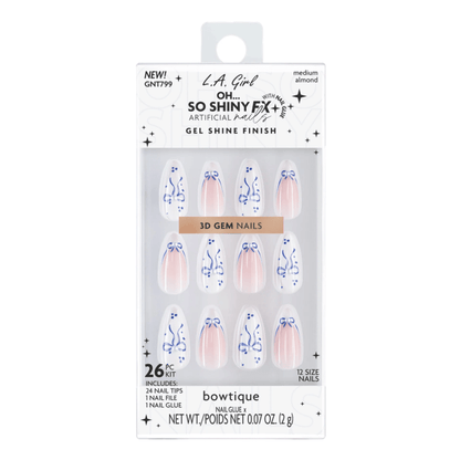 Glamour Us_L.A. Girl_Nails_Oh So Shiny Nail Fx Glue-on Nail Tips - Bowtique__GNT799 The best affordable Latina and Mexican makeup, beauty and cosmetics supply store in Chula Vista, San Diego