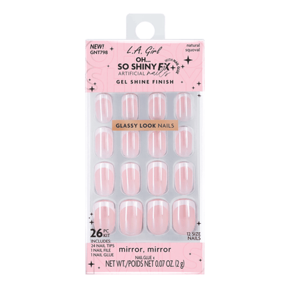 Glamour Us_L.A. Girl_Nails_Oh So Shiny Nail Fx Glue-on Nail Tips - Mirror Mirror__GNT798 The best affordable Latina and Mexican makeup, beauty and cosmetics supply store in Chula Vista, San Diego