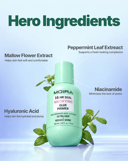 Glamour Us_Moira_Makeup_16HR Seal Mattifying Glue Primer__HRP002 The best affordable Latina and Mexican makeup, beauty and cosmetics supply store in Chula Vista, San Diego