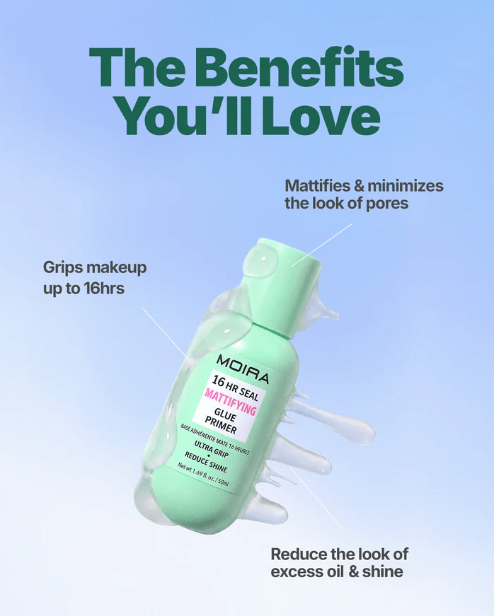 Glamour Us_Moira_Makeup_16HR Seal Mattifying Glue Primer__HRP002 The best affordable Latina and Mexican makeup, beauty and cosmetics supply store in Chula Vista, San Diego