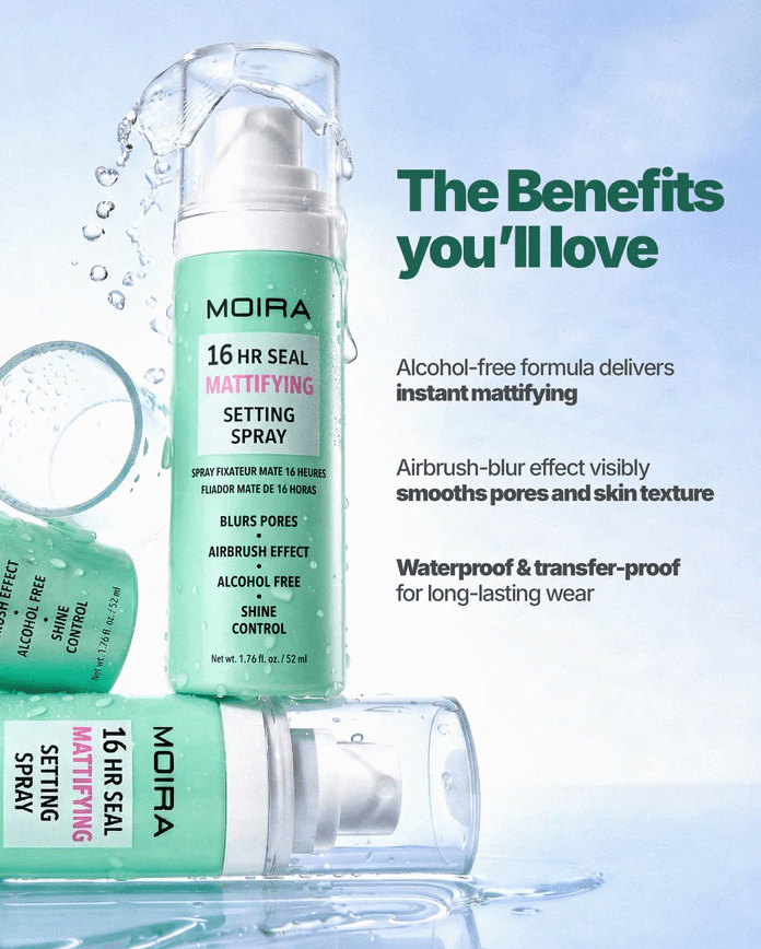 Glamour Us_Moira_Makeup_16HR Seal Mattifying Setting Spray__HRS002 The best affordable Latina and Mexican makeup, beauty and cosmetics supply store in Chula Vista, San Diego