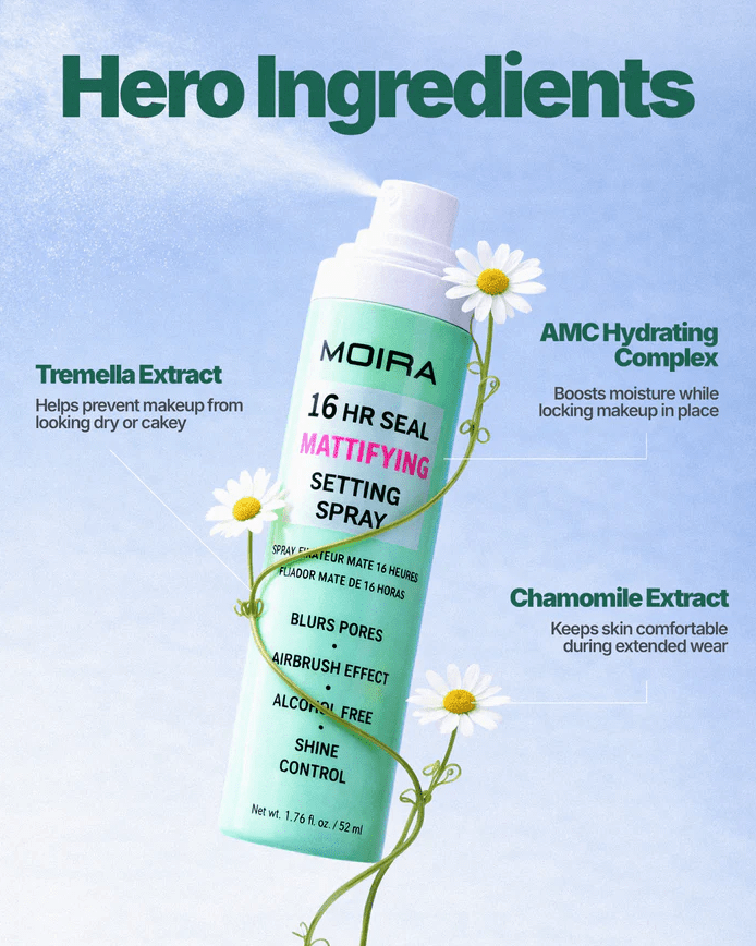 Glamour Us_Moira_Makeup_16HR Seal Mattifying Setting Spray__HRS002 The best affordable Latina and Mexican makeup, beauty and cosmetics supply store in Chula Vista, San Diego