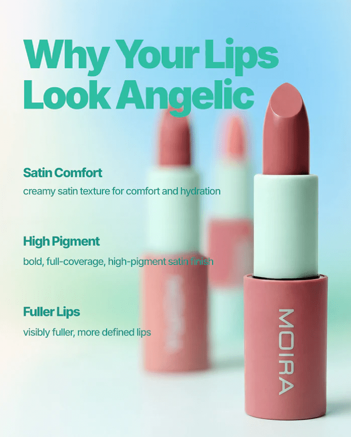 Glamour Us_Moira_Makeup_Angel Satin Lipstick_Blush Cloud_ASL001 The best affordable Latina and Mexican makeup, beauty and cosmetics supply store in Chula Vista, San Diego