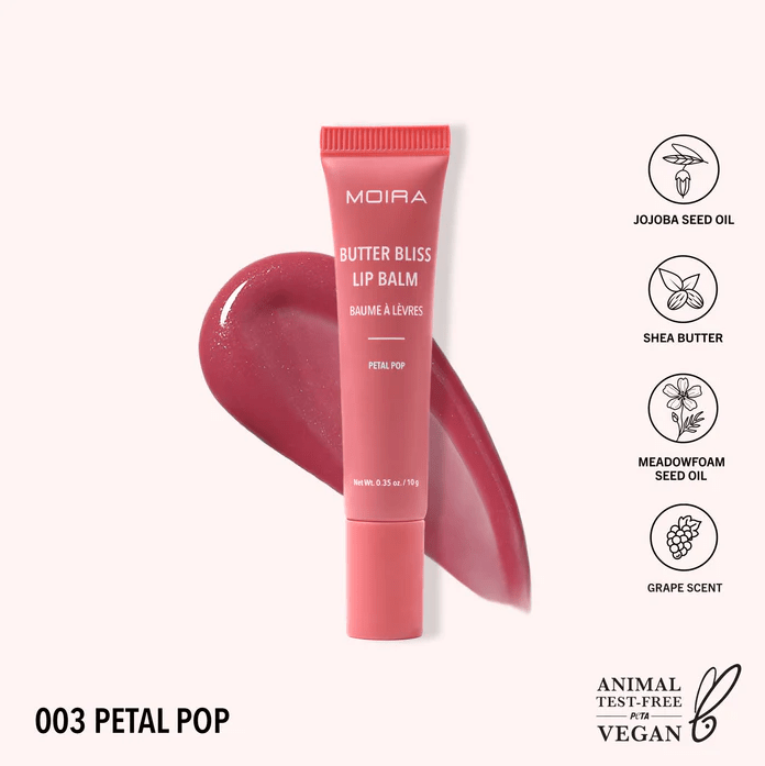 Glamour Us_Moira_Makeup_Butter Bliss Lip Balm_Petal Pop_BBLB003 The best affordable Latina and Mexican makeup, beauty and cosmetics supply store in Chula Vista, San Diego