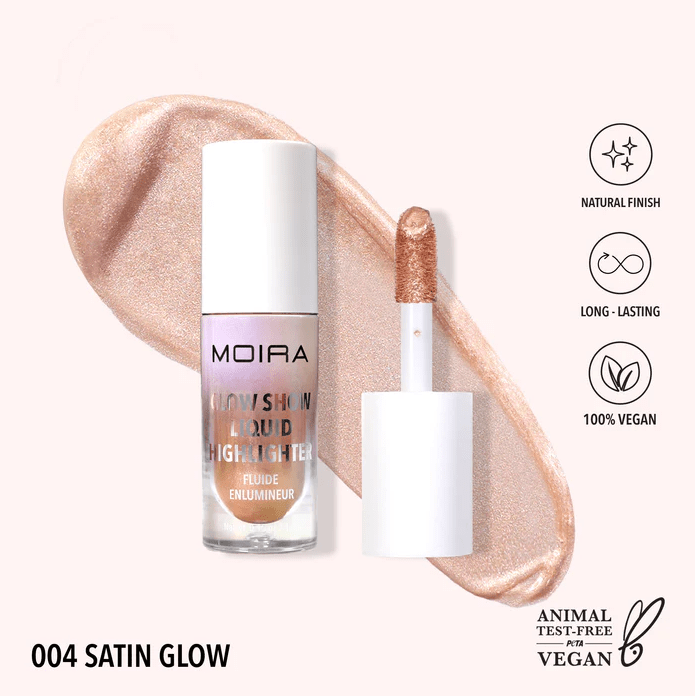 Glamour Us_Moira_Makeup_Glow Show Liquid Highlighter_Satin Glow_GSLH004 The best affordable Latina and Mexican makeup, beauty and cosmetics supply store in Chula Vista, San Diego