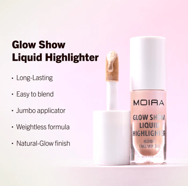 Glamour Us_Moira_Makeup_Glow Show Liquid Highlighter_Vanilla Bliss_GSLH001 The best affordable Latina and Mexican makeup, beauty and cosmetics supply store in Chula Vista, San Diego