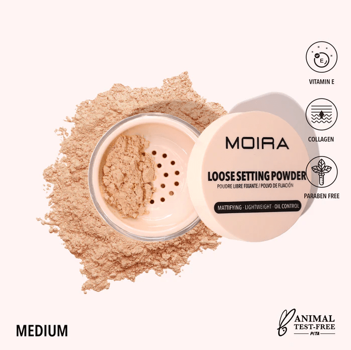 Glamour Us_Moira_Makeup_Loose Setting Powder_Medium_LSP003 The best affordable Latina and Mexican makeup, beauty and cosmetics supply store in Chula Vista, San Diego