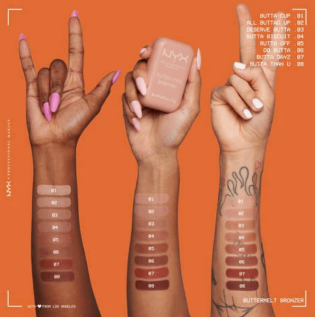 Glamour Us_NYX_Makeup_Buttermelt Bronzer_Butta Cup - Light Neutral_BMB01 Latina makeup, beauty and skincare supply store Mexican makeup products