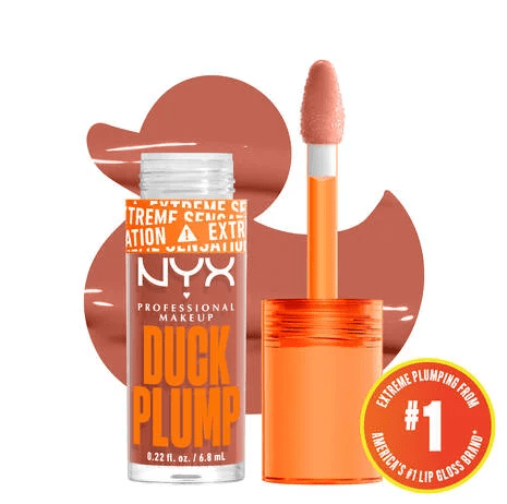 Glamour Us_NYX_Makeup_Duck Plump Plumping Lip Gloss_Apri - Caught_DPLL04 The best affordable Latina and Mexican makeup, beauty and cosmetics supply store in Chula Vista, San Diego