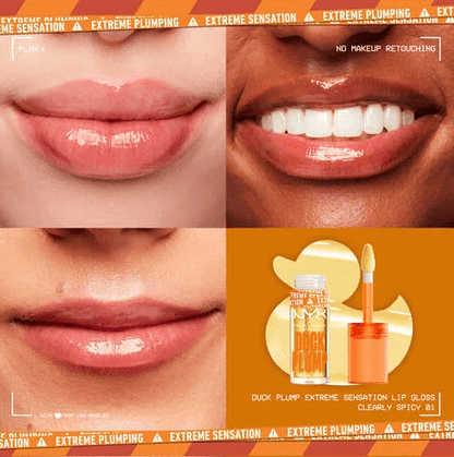 Glamour Us_NYX_Makeup_Duck Plump Plumping Lip Gloss_Clearly Spicy_DPLL01 The best affordable Latina and Mexican makeup, beauty and cosmetics supply store in Chula Vista, San Diego