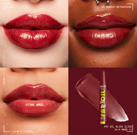 Glamour Us_NYX_Makeup_Fat Oil Slick Click Lip Oil Stick_No Filter Needed_FOS03 The best affordable Latina and Mexican makeup, beauty and cosmetics supply store in Chula Vista, San Diego