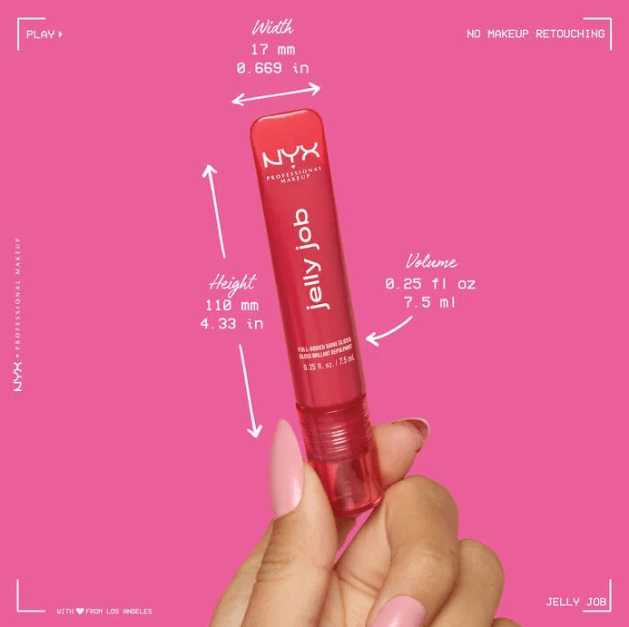 Glamour Us_NYX_Makeup_Jelly Job Full - Bodied High Shine Gloss_Just Jelly_VSG01 The best affordable Latina and Mexican makeup, beauty and cosmetics supply store in Chula Vista, San Diego