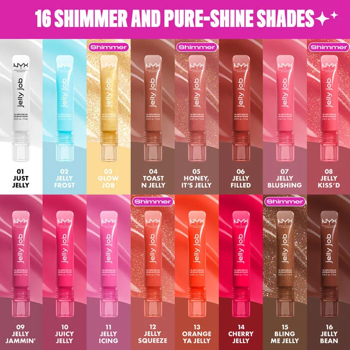 Glamour Us_NYX_Makeup_Jelly Job Full - Bodied High Shine Gloss_Just Jelly_VSG01 The best affordable Latina and Mexican makeup, beauty and cosmetics supply store in Chula Vista, San Diego