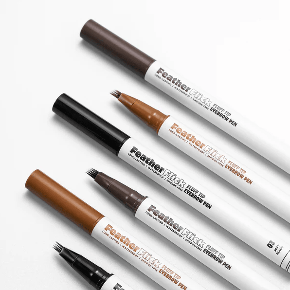 Glamour Us_Oz Lab_Makeup_Feather Flick Fluff Tip Brow Pen_Medium Brown_OZB-2672-01 The best affordable Latina and Mexican makeup, beauty and cosmetics supply store in Chula Vista, San Diego