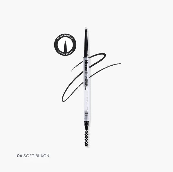 Glamour Us_Oz Lab_Makeup_Microfine Precision Eyebrow Pencil_Soft Black_OZB-2601-04 The best affordable Latina and Mexican makeup, beauty and cosmetics supply store in Chula Vista, San Diego