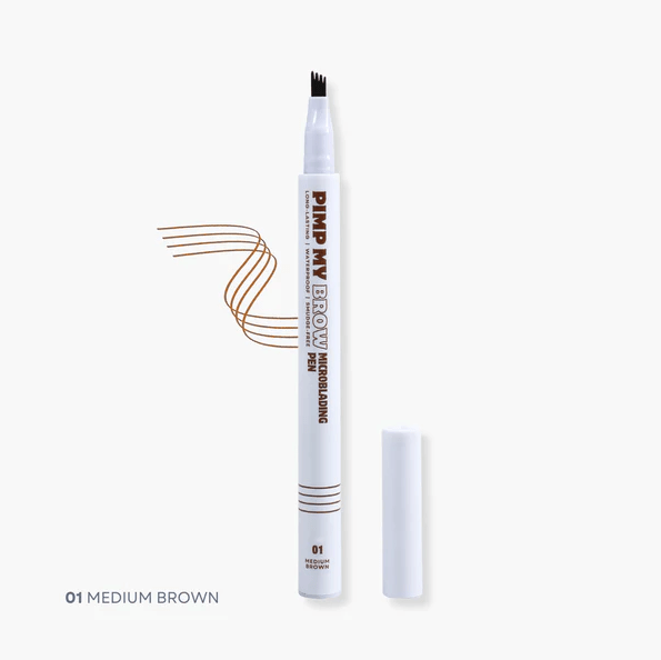 Glamour Us_Oz Lab_Makeup_Pimp My Brow Microblading Pen_Medium Brown_OZB-2412-01 The best affordable Latina and Mexican makeup, beauty and cosmetics supply store in Chula Vista, San Diego