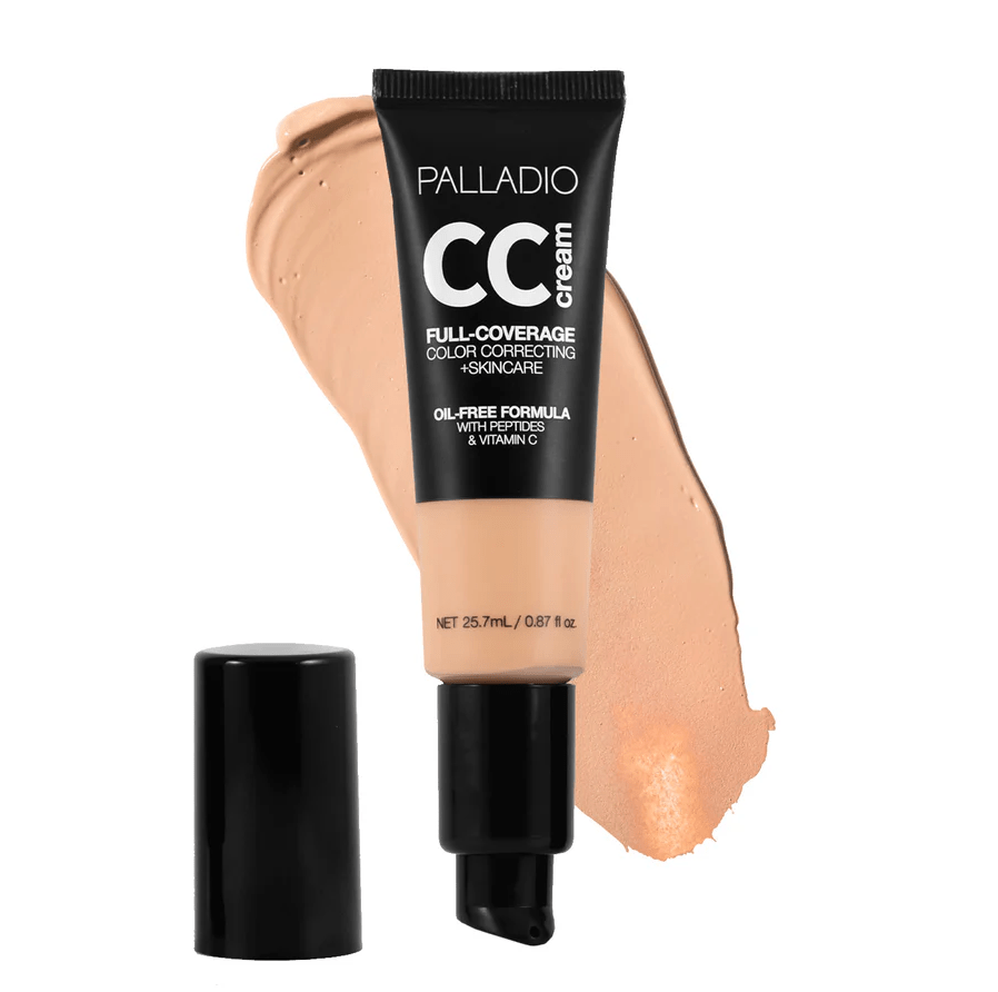 Glamour Us_Palladio_Makeup_CC Cream Full - Coverage Color Correcting + Skincare_Fair 12W - Warm_CC12