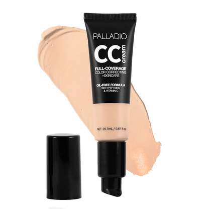 Glamour Us_Palladio_Makeup_CC Cream Full - Coverage Color Correcting + Skincare_Fair 12W - Warm_CC12