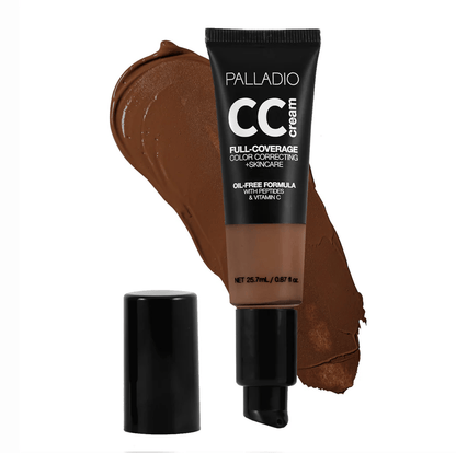 Glamour Us_Palladio_Makeup_CC Cream Full - Coverage Color Correcting + Skincare_Rich 52W - Warm_CC52