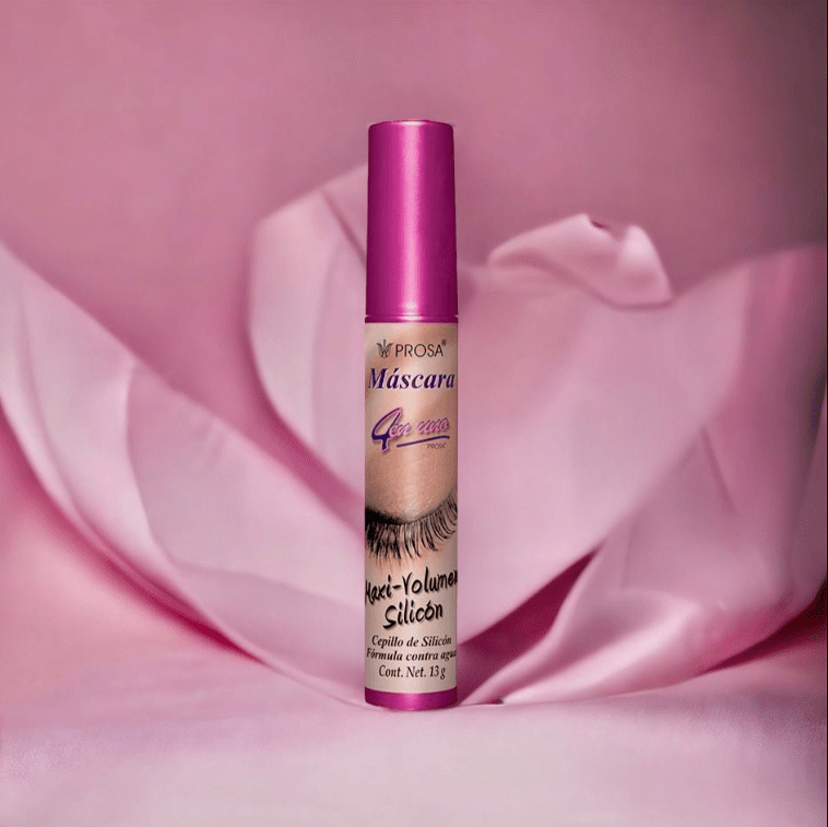 Glamour Us_Prosa_Makeup_Black Maxi - Volume with Silicone Brush - 4 en 1 Eyelash Mascara__4EN1 - AMAXVOL - SIL The best affordable Latina and Mexican makeup, beauty and cosmetics supply store in Chula Vista, San Diego