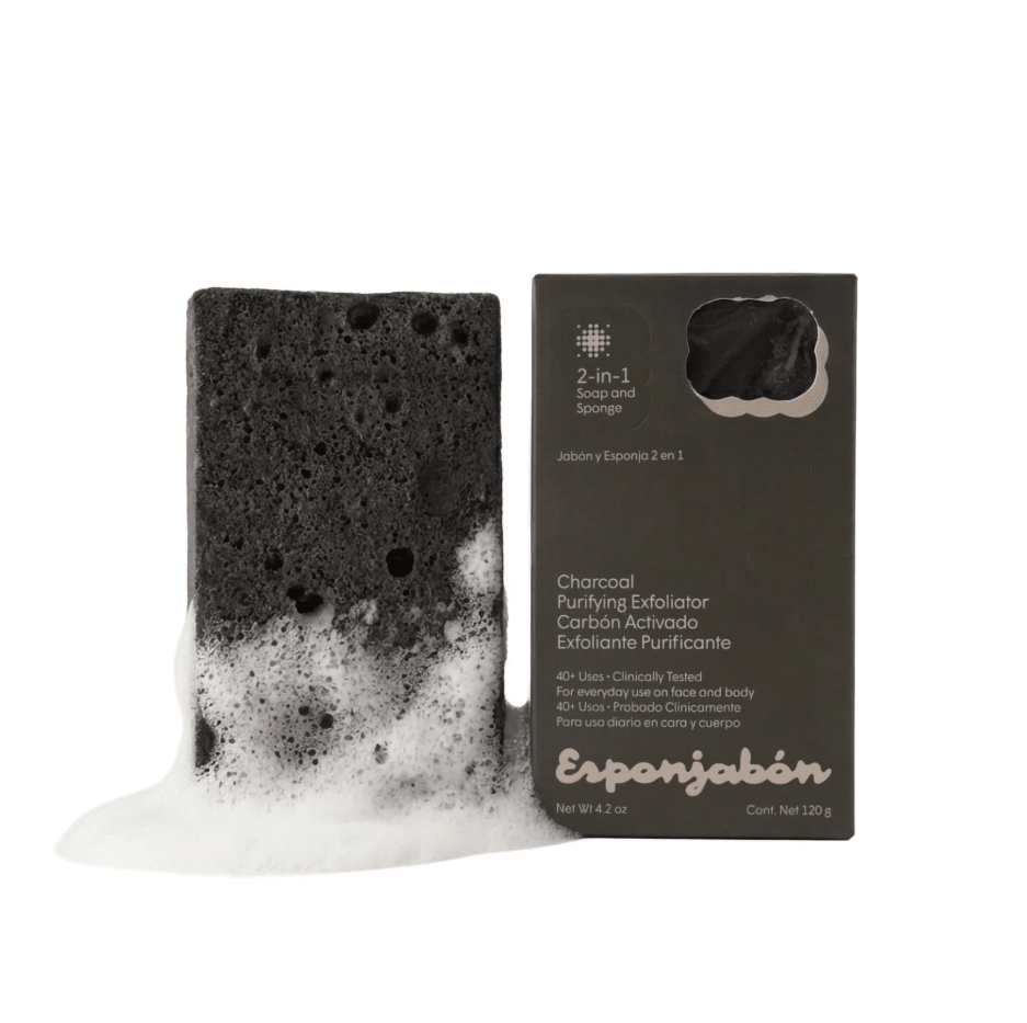 Glamour Us_T.TAiO_Skincare_Charcoal 2-in-1 Soap and Sponge Esponjabon__ESCHR The best affordable Latina and Mexican makeup, beauty and cosmetics supply store in Chula Vista, San Diego