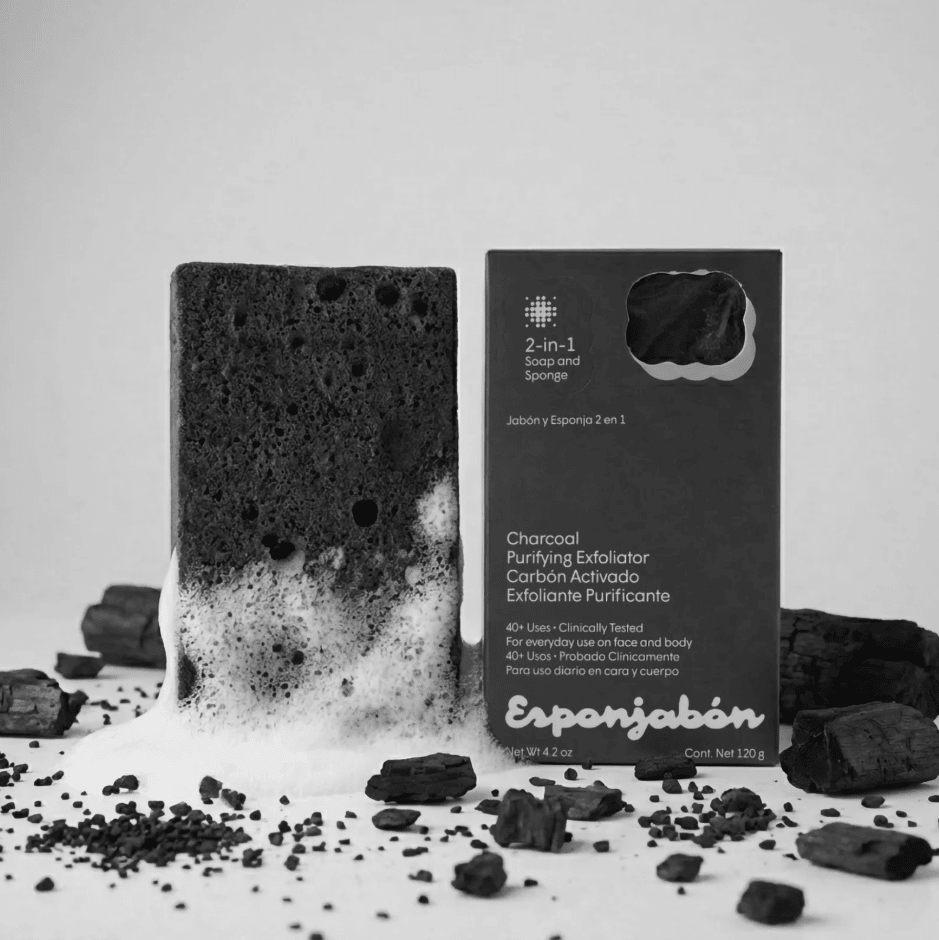 Glamour Us_T.TAiO_Skincare_Charcoal 2-in-1 Soap and Sponge Esponjabon__ESCHR The best affordable Latina and Mexican makeup, beauty and cosmetics supply store in Chula Vista, San Diego