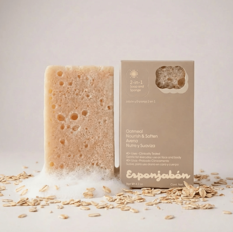 Glamour Us_T.TAiO_Skincare_Oatmeal 2-in-1 Soap and Sponge Esponjabon__ESOAT The best affordable Latina and Mexican makeup, beauty and cosmetics supply store in Chula Vista, San Diego