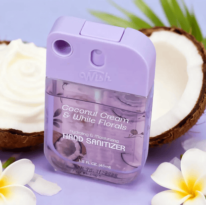 Glamour Us_Wish_Hand Sanitizer_Decadent Delight Hand Sanitizer_Coconut Cream &amp; White Florals_60383 The best affordable Latina and Mexican makeup, beauty and cosmetics supply store in Chula Vista, San Diego