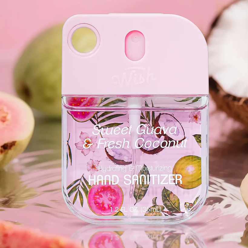Glamour Us_Wish_Hand Sanitizer_Urban Blossom Hand Sanitizer_Sweet Guava &amp; Fresh Coconut_60381 The best affordable Latina and Mexican makeup, beauty and cosmetics supply store in Chula Vista, San Diego
