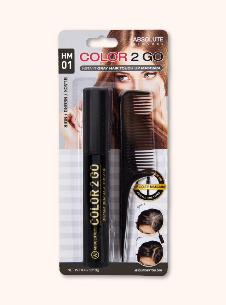 Glamour Us_Absolute New York_Hair_Color 2 Go Instant Gray Hair Touch Up Mascara_Black_HM01