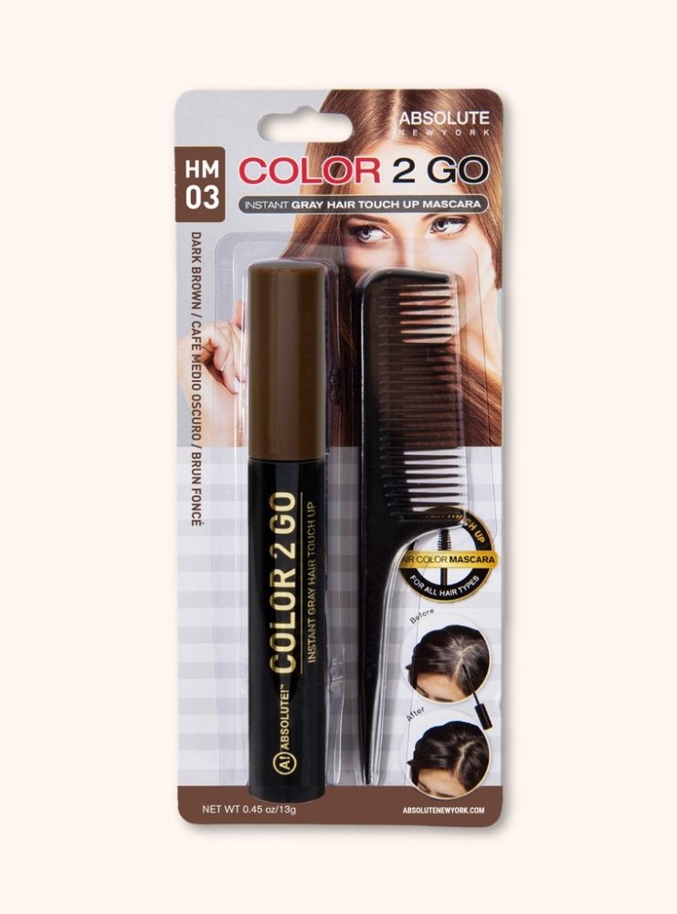 Glamour Us_Absolute New York_Hair_Color 2 Go Instant Gray Hair Touch Up Mascara_Dark Brown_HM03