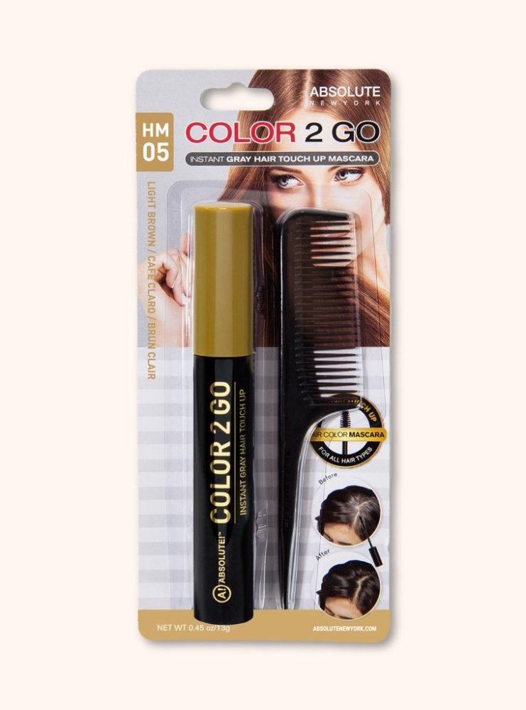 Glamour Us_Absolute New York_Hair_Color 2 Go Instant Gray Hair Touch Up Mascara_Light Brown_HM05