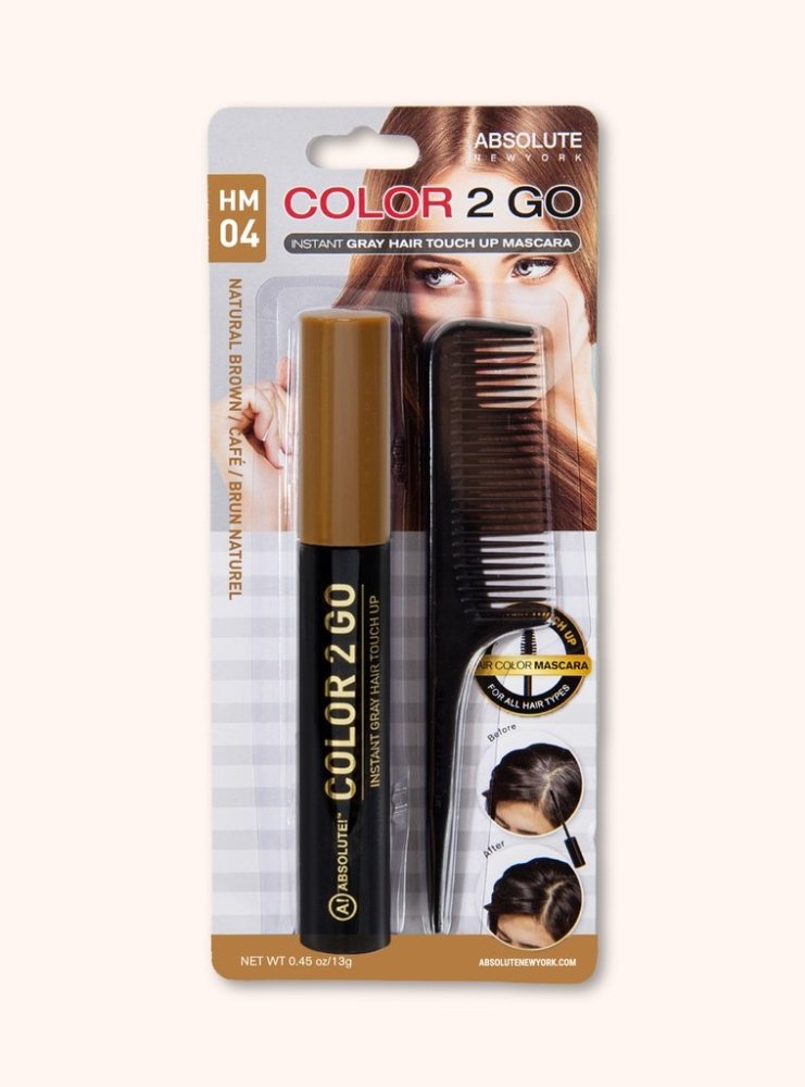 Glamour Us_Absolute New York_Hair_Color 2 Go Instant Gray Hair Touch Up Mascara_Natural Brown_HM04