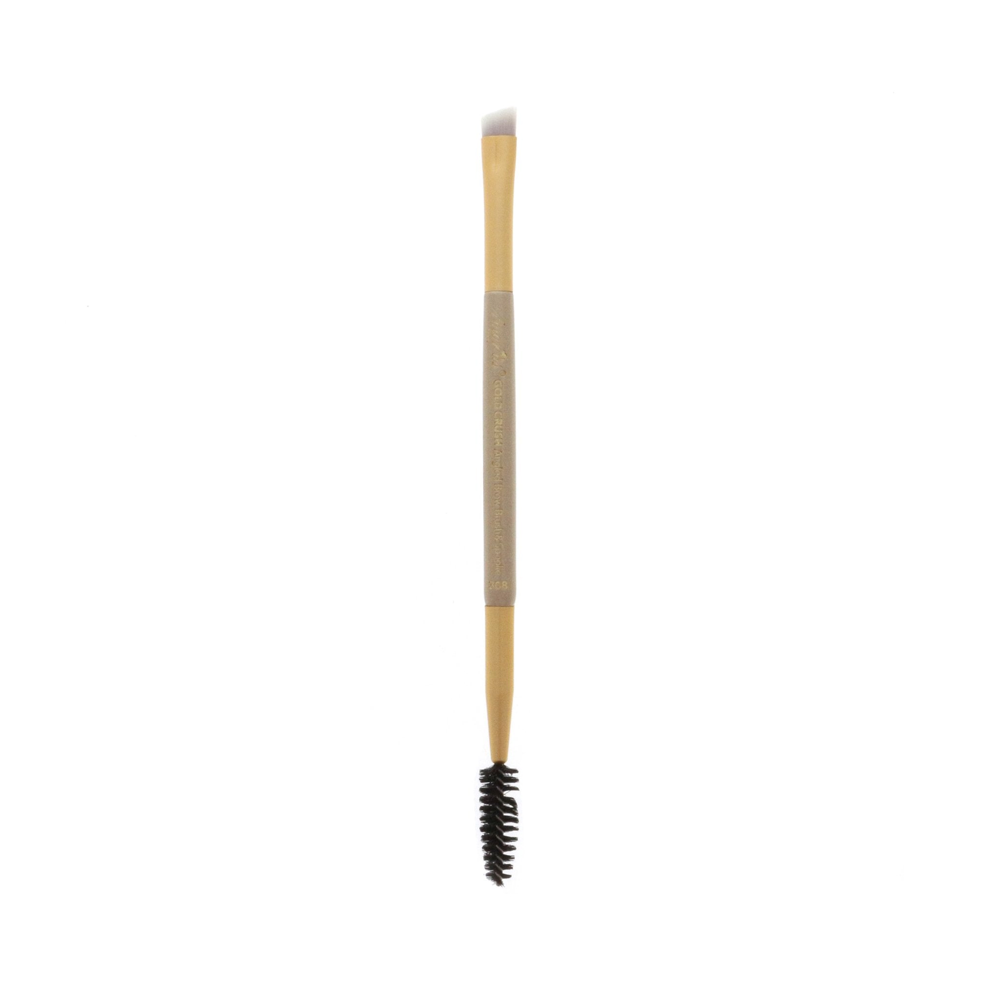 Glamour Us_Amorus_Tools &amp; Brushes_Angled Brow &amp; Spoolie 308 - Gold Crush Makeup Brush__BR - 308 The best affordable Latina and Mexican makeup, beauty and cosmetics supply store in Chula Vista, San Diego