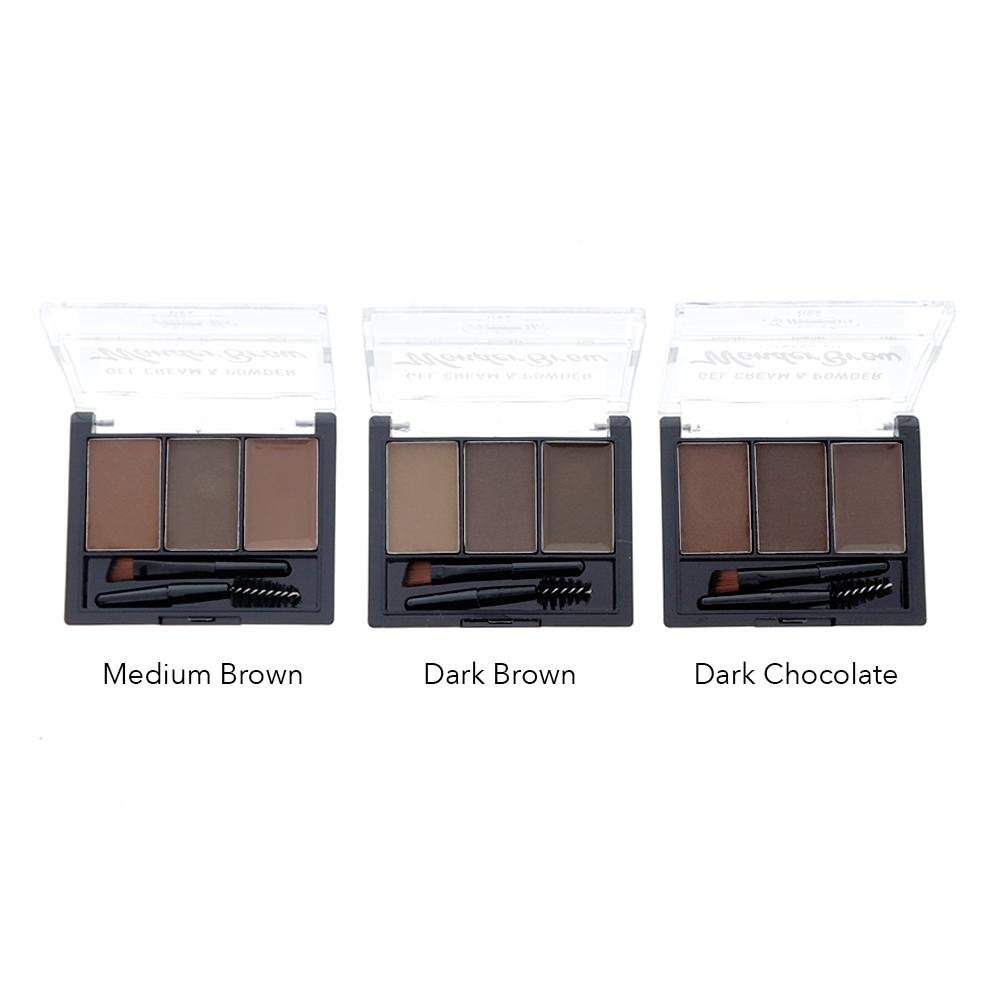 Glamour Us_Amorus_Makeup_Wonder Brow Gel &amp; Powder Eyebrow Kit / Palette_Medium Brown_CO - EBPN - 4 The best affordable Latina and Mexican makeup, beauty and cosmetics supply store in Chula Vista, San Diego
