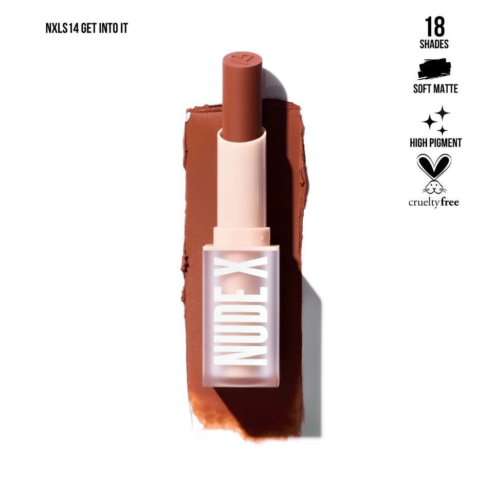 Glamour Us_Beauty Creations_Makeup_Nude X Soft Matte Lipstick_Get Into It_NXLS14 The best affordable Latina and Mexican makeup, beauty and cosmetics supply store in Chula Vista, San Diego