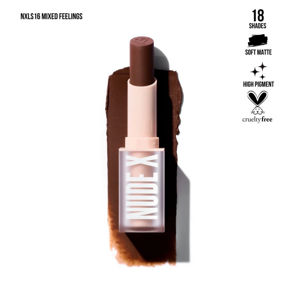 Glamour Us_Beauty Creations_Makeup_Nude X Soft Matte Lipstick_Mixed Feelings_NXLS16 The best affordable Latina and Mexican makeup, beauty and cosmetics supply store in Chula Vista, San Diego
