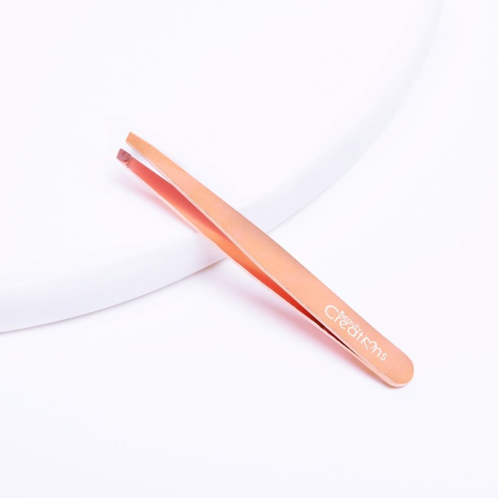 Glamour Us_Beauty Creations_Tools &amp; Brushes_Rose Gold Eyebrow Tweezer__ET - RG The best affordable Latina and Mexican makeup, beauty and cosmetics supply store in Chula Vista, San Diego