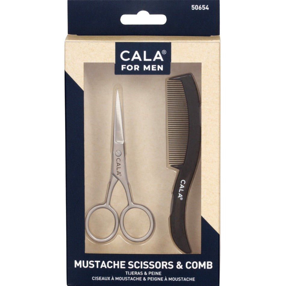 Glamour Us_CALA_Tools &amp; Brushes_Mustache Scissors &amp; Comb Set__50654