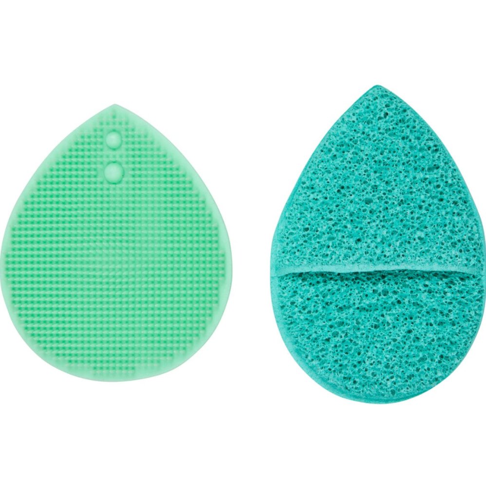 Glamour Us_CALA_Tools & Brushes_Smooth N Sheen Facial Exfoliating Duo Set_Mint_76116