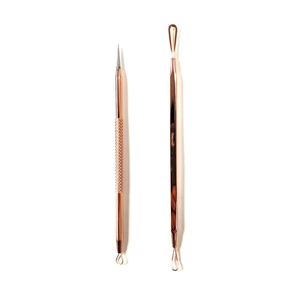 Glamour Us_Celavi_Tools & Brushes_Dual End Acne Extractor Tool Set_Rose Gold_40409