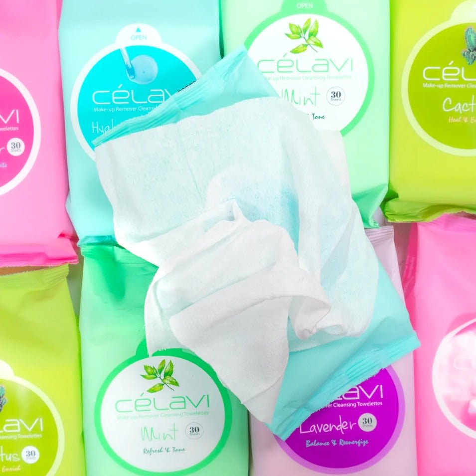 Glamour Us_Celavi_Skincare_Make - up Remover Cleansing Towelettes_Green Tea_MT003 The best affordable Latina and Mexican makeup, beauty and cosmetics supply store in Chula Vista, San Diego