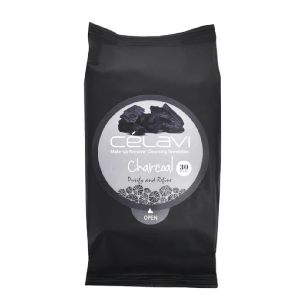 Glamour Us_Celavi_Skincare_Makeup Remover Cleansing Wipes / Towelettes_Charcoal_MT010 The best affordable Latina and Mexican makeup, beauty and cosmetics supply store in Chula Vista, San Diego