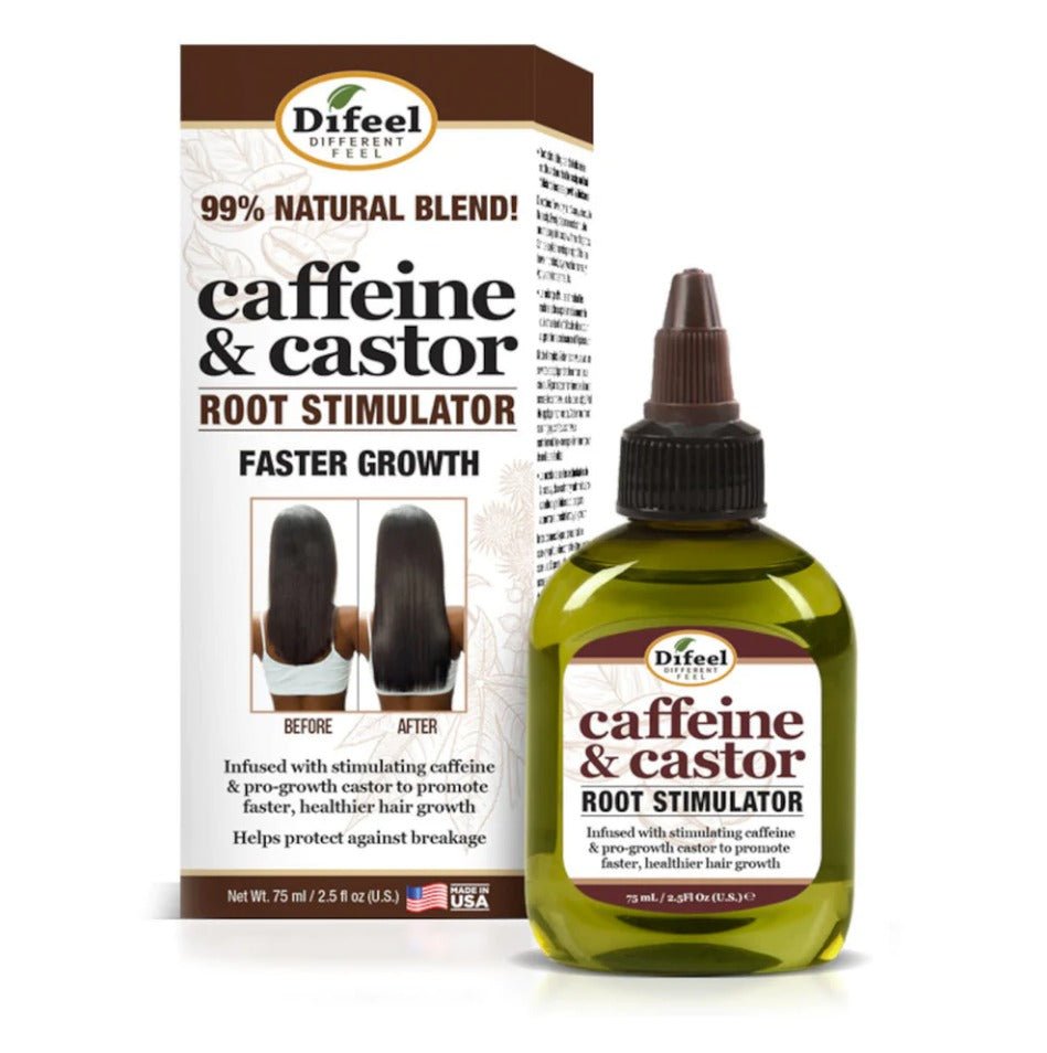 Glamour Us_Difeel_Hair_99% Natural Blend! Caffeine &amp; Castor Premium Hair Oil__SH16 - CAF25 The best affordable Latina and Mexican makeup, beauty and cosmetics supply store in Chula Vista, San Diego