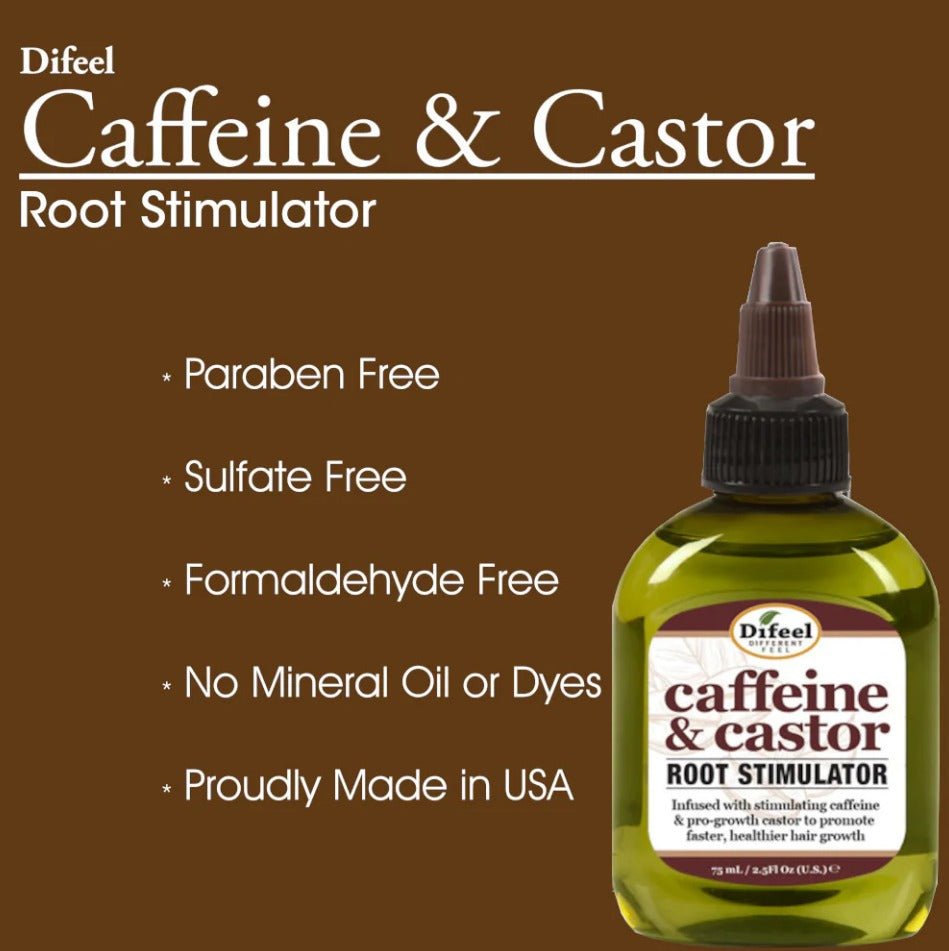 Glamour Us_Difeel_Hair_99% Natural Blend! Caffeine &amp; Castor Premium Hair Oil__SH16 - CAF25 The best affordable Latina and Mexican makeup, beauty and cosmetics supply store in Chula Vista, San Diego