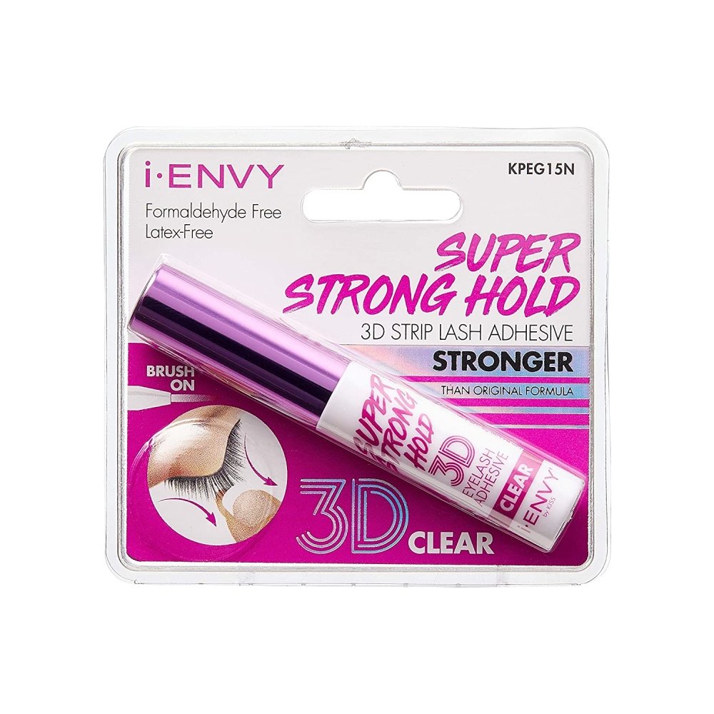 Glamour Us_i - ENVY by KISS_Lashes_Clear - Super Strong Hold Brush - on 3D Lash Adhesive 5 ml.__KPEG15N The best affordable Latina and Mexican makeup, beauty and cosmetics supply store in Chula Vista, San Diego