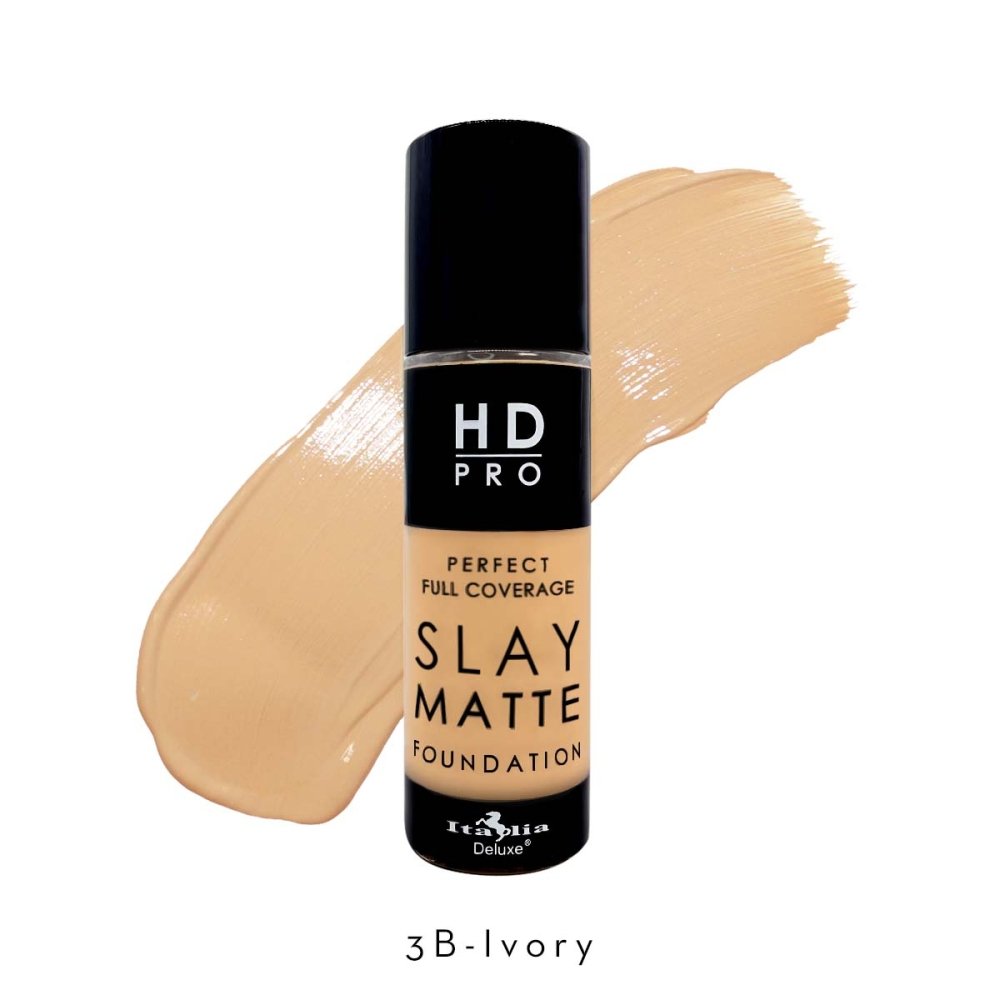 Glamour Us_Italia Deluxe_Makeup_HD Pro Perfect Full Coverage Slay Matte Foundation_Ivory_119B-3B
